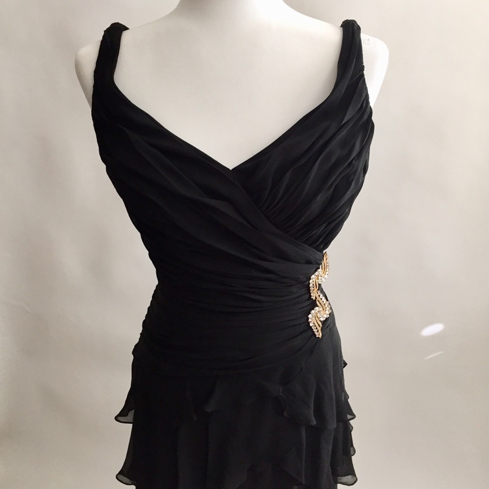 Tadashi Black Long Dress Size 4 - Picture 2 of 8
